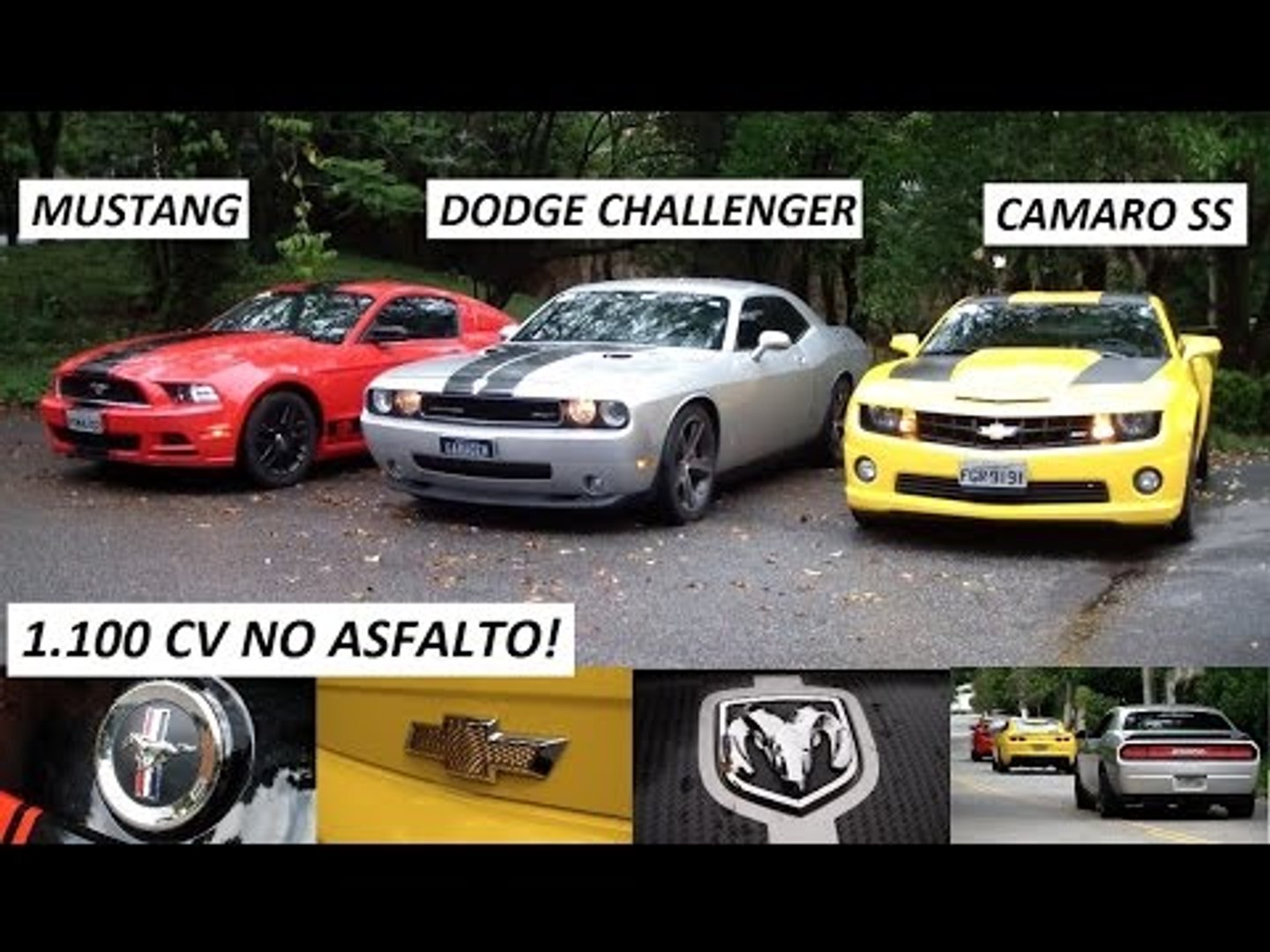 Garagem do Bellote TV: Mustang, Dodge Challenger SRT8 e Camaro SS (T2A  Clube) - Vídeo Dailymotion