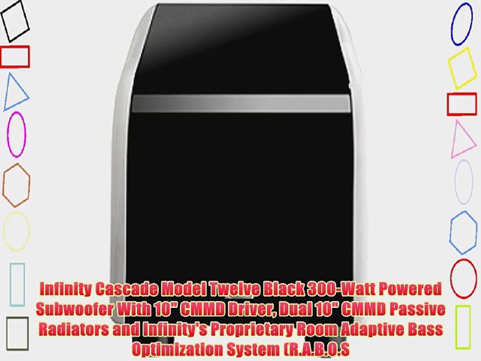 Infinity Cascade Model Twelve Black 300-Watt Powered Subwoofer With 10 CMMD Driver Dual 10