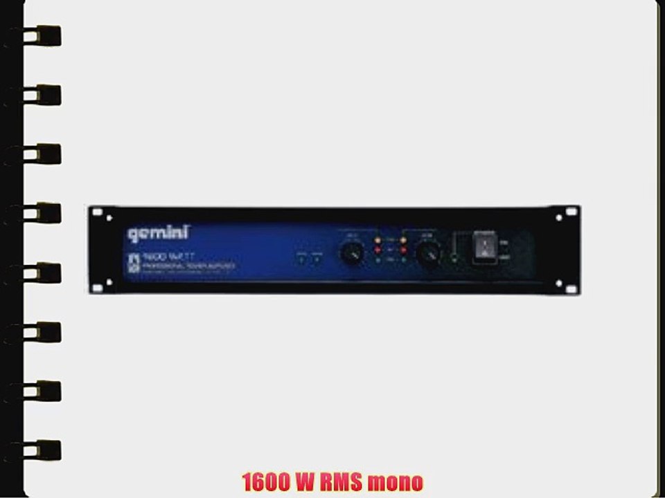 GEMINI XPB-1600 1600W Professional Power Amplifer