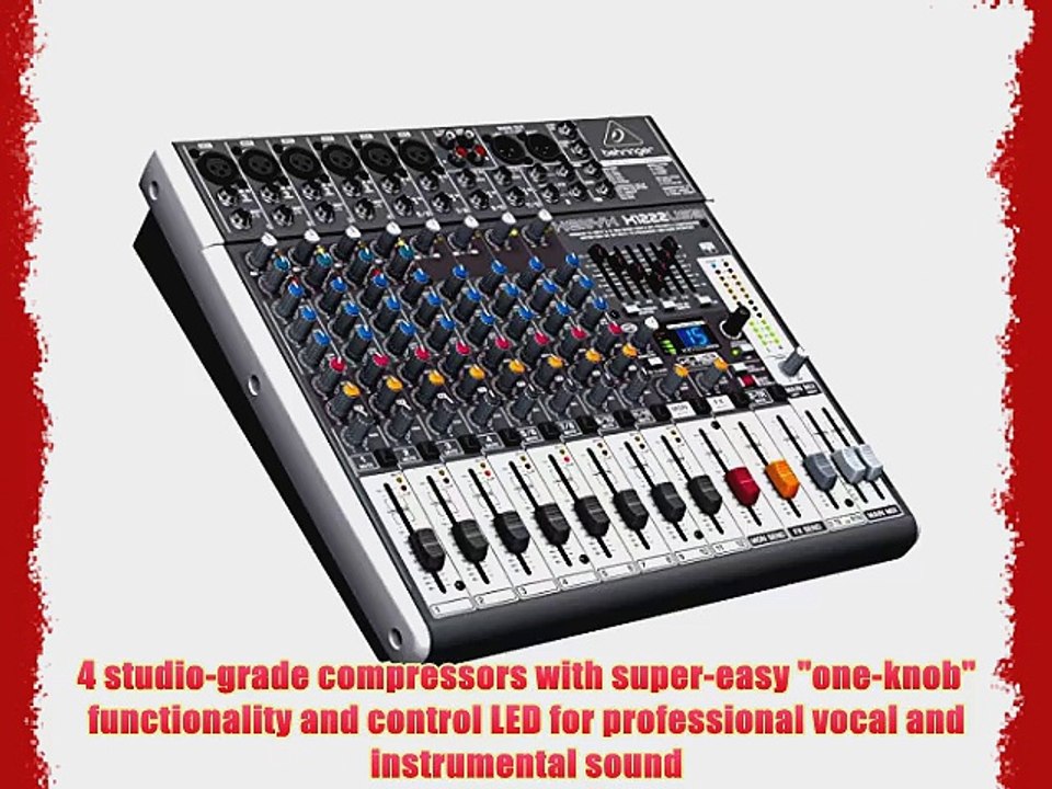 Behringer XENYX X1222USB Premium 16 Input USB Audio Interface Mixer video Dailymotion