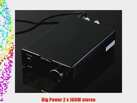 SMSL SA-98E 2 * 160W TDA7498E amplifier stereo digital amplifier power adapterTOP HIFI (black)