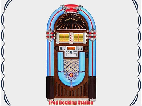 Crosley CR12-2i iJuke Deluxe Jukebox with Universal iPod Dock CD Player and 64-Track Memory