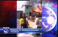Cinco humildes viviendas se quemaron en Machala, provincia de El Oro