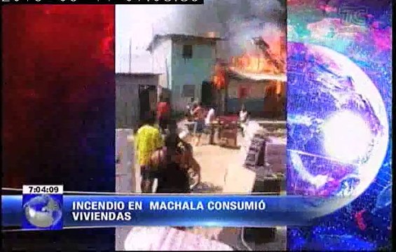 Cinco humildes viviendas se quemaron en Machala, provincia de El Oro