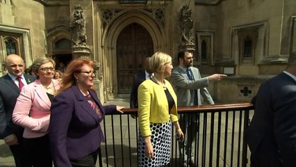 SNP MPs photocall outside Parliament