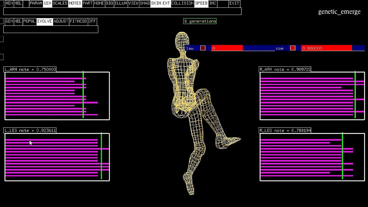 CIGALE : Prototype Algorithme Génétique - Jambes avec contraintes biomécaniques