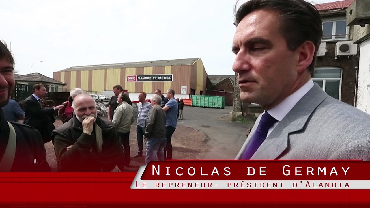 Entretien Nicolas De Germay, président d'Alandia, avec des salariés de Sambre et Meuse