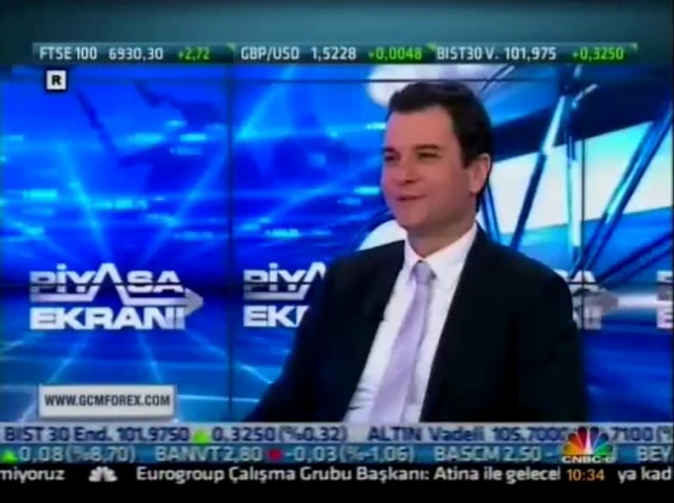 Odeabank Ekonomik Araştırmalar ve Stratejik Planlama Direktörü Ali Kırali Piyasa Ekranı 6.5.2015 CNBCE