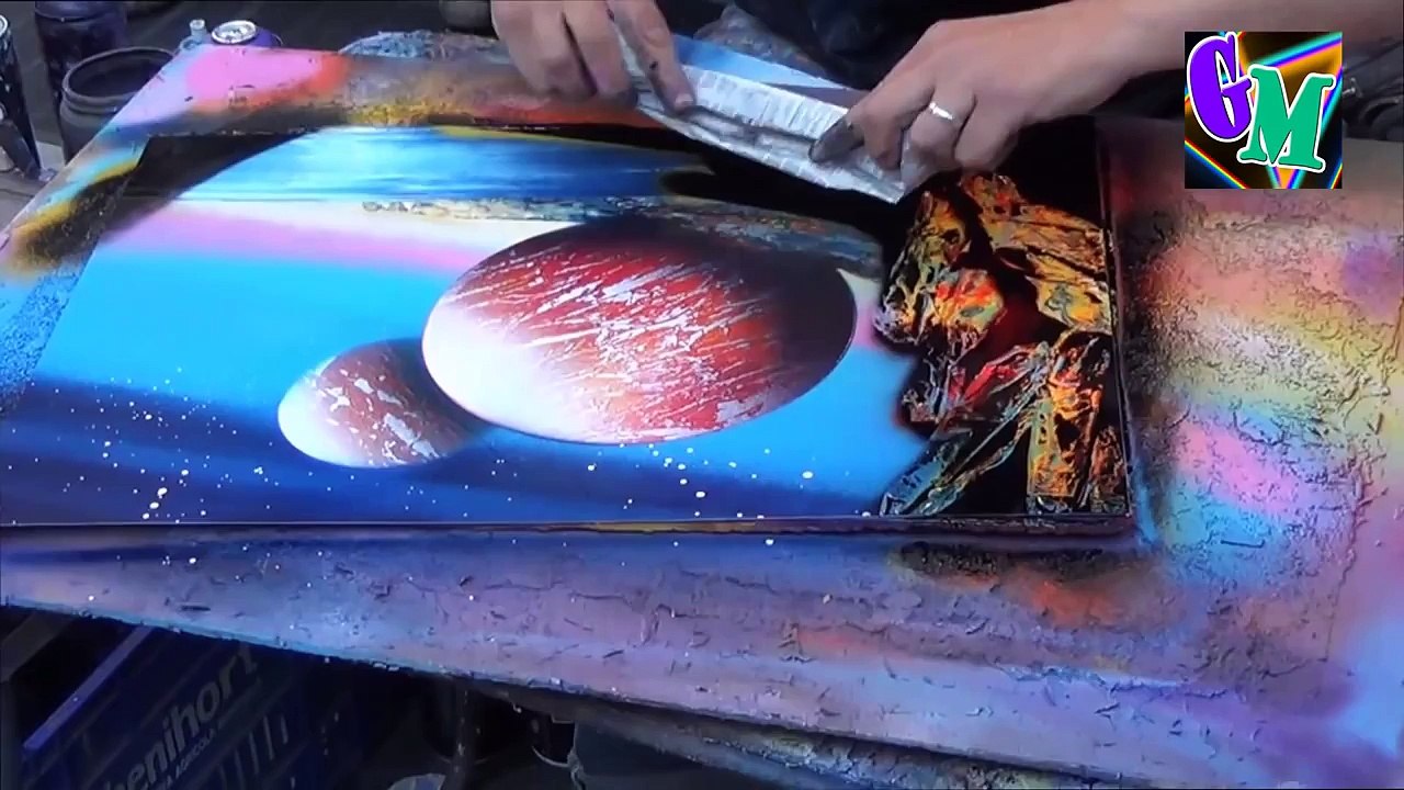 Rencontré un peintre hallucinant dans les rues de barcelone