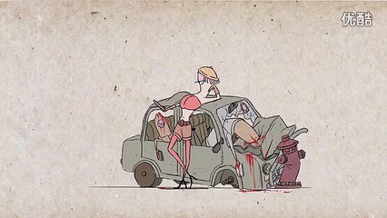 A satirical animated denounces addiction smartphones