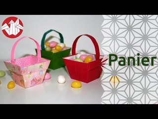 Origami - Panier - Basket (HD) [Senbazuru]