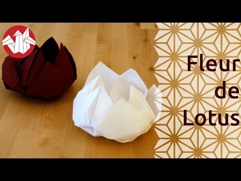 Origami - Fleur de lotus - Lotus Flower (HD) [Senbazuru]
