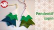 Origami déco de Noël - Pendentif sapin - Christmas Tree Pendant [Senbazuru]