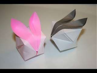 Origami - Lapin gonflable - Inflatable Rabbit [Senbazuru]