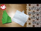 Origami - Lettre pigeon voyageur - Homing pigeon letter [Senbazuru]