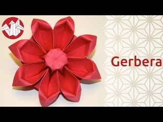 Origami - Fleur: comment plier un Gerbera [Senbazuru]