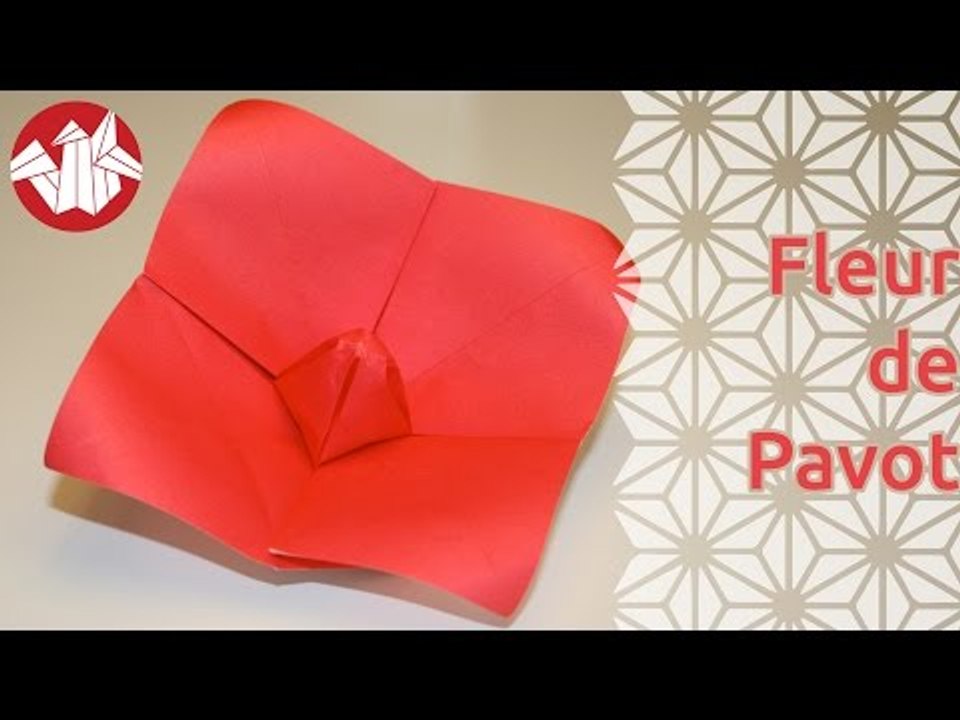 Origami - Fleur de Pavot - Poppy flower [Senbazuru]