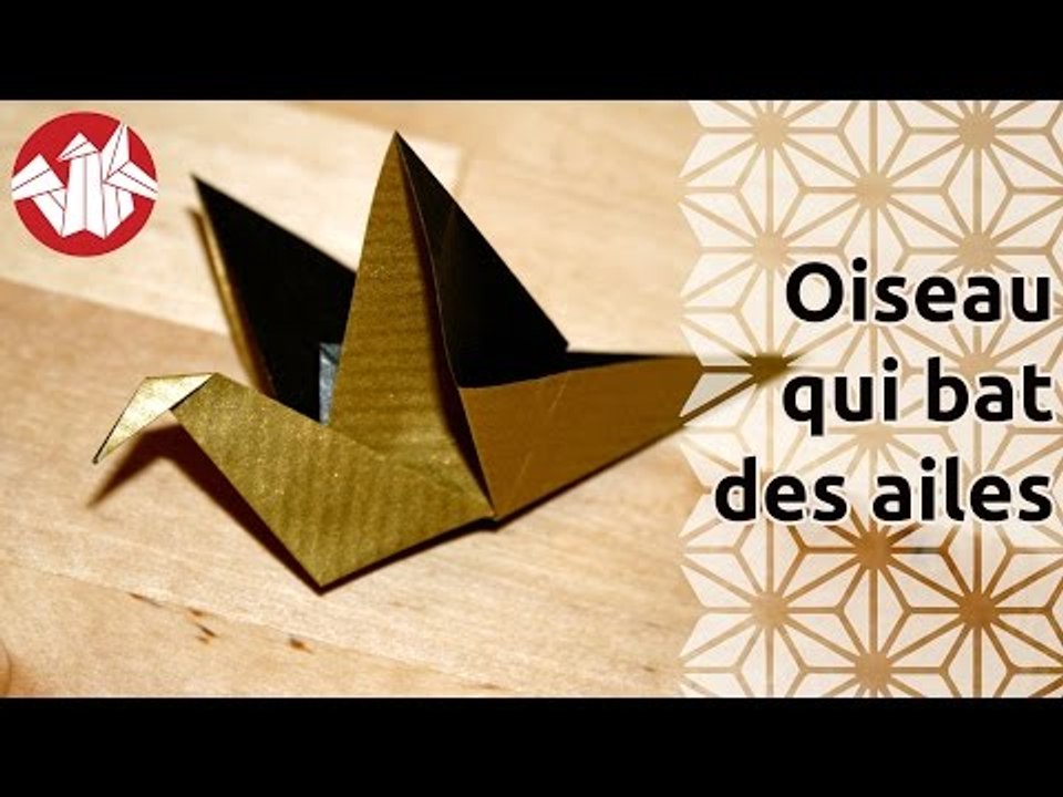 Origami - Oiseau qui bat des ailes - Flapping bird [Senbazuru] - Vidéo  Dailymotion