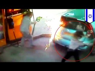Mujer le prende fuego a una bomba de gasolina porque un sujeto se negó a regalarle un cigarrillo