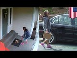Thief caught stealing packages: Jaguar-driving burglar caught stealing mail on camera: TomoNews
