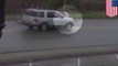 Man on car hood: SUV hits knife-wielding man, carries him through 7 towns - caught on camera