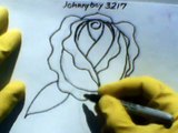 How To Draw A Rose #2 bud easy fcomo dibujar una rosa for beginner Fun 2 Draws