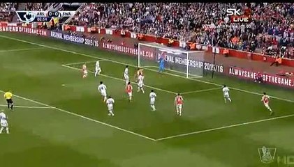 Giroud Great Header - Arsenal vs Swansea 11.05.2015