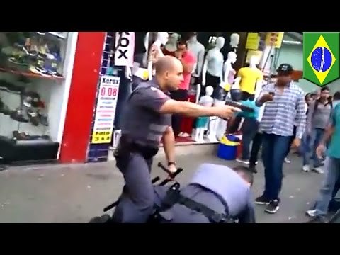 Cop fatally shoots street vendor who goes for his pepper spray in Sao Paulo, Brazil