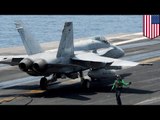 US Navy fighter jets crash: rescuers continue to search for missing pilot