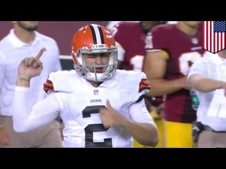 Johnny Manziel’s middle finger: Browns quarterback flips that bird at Washington sidelines