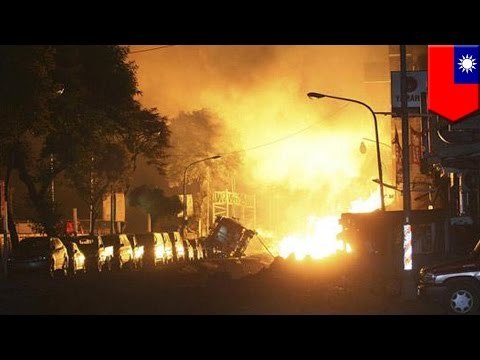 Taiwan gas explosion: massive gas explosions in Taiwan rip roads apart, kill 25