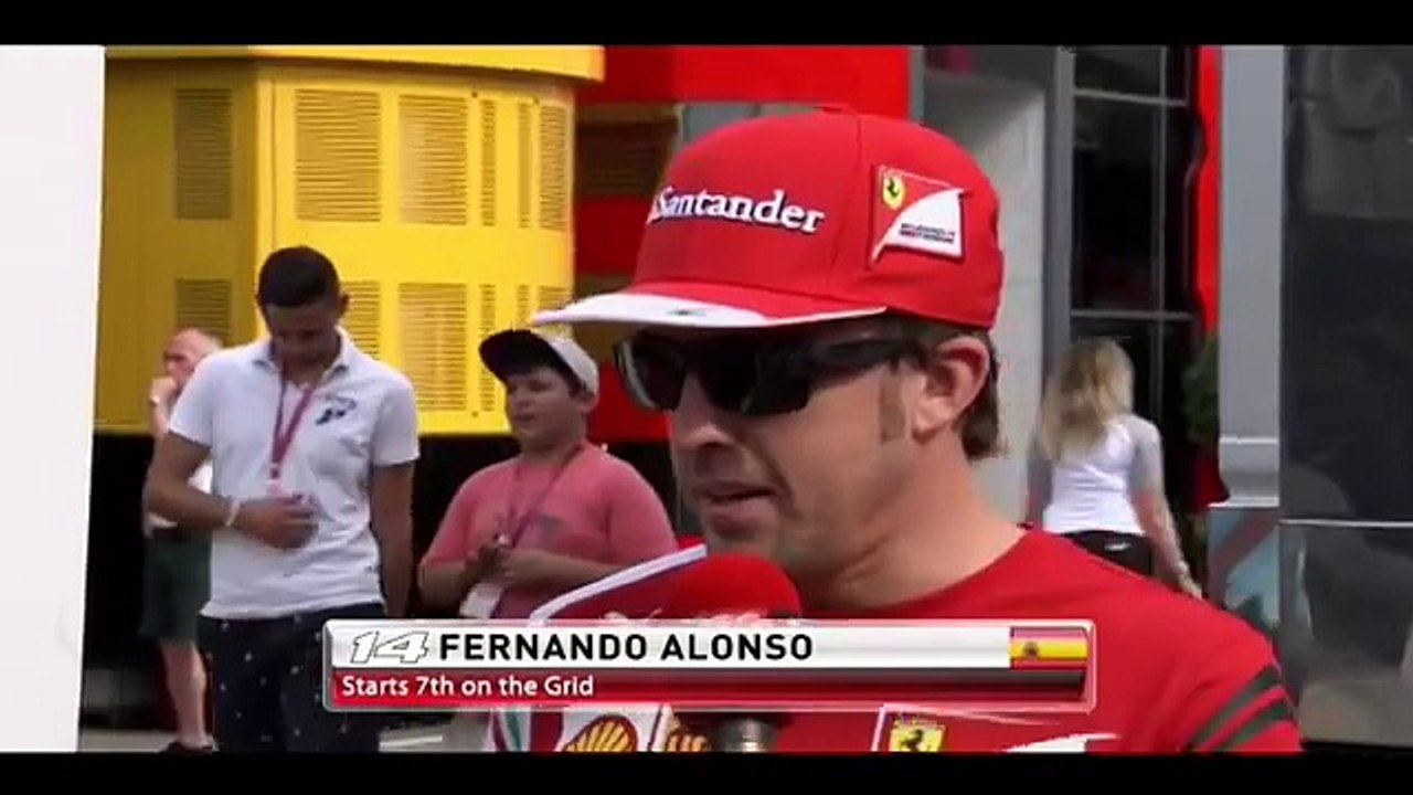 F1 2014 German GP - Fernanado Alonso Explains His Battle with Sebastian Vettel At Silverstone