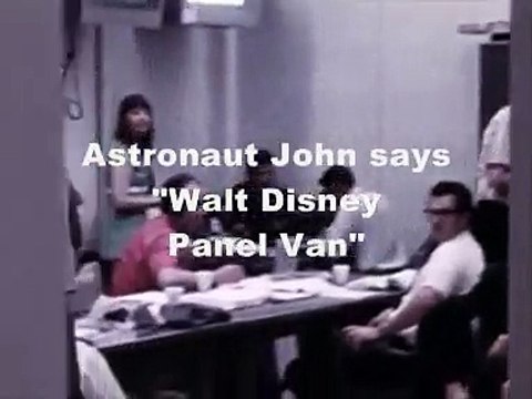 Moon Hoax Apollo 16 : Walt Disney Panel Van Vehicle is Seen on The Second TV Camera in The Nevada Fake Moon Bay