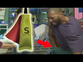 Ouch! Man super glues his hand to his... penis