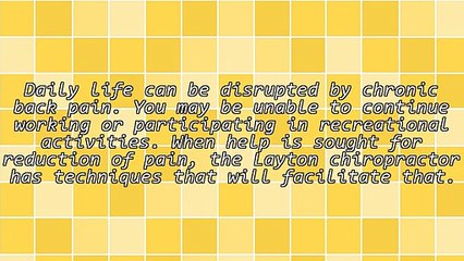 Layton Chiropractic Care Helps Relieve Back Pain Safely