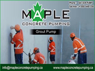 Best Grout Pump Provider—Maple Concrete Pumping