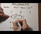 factor trinomial containing two variables