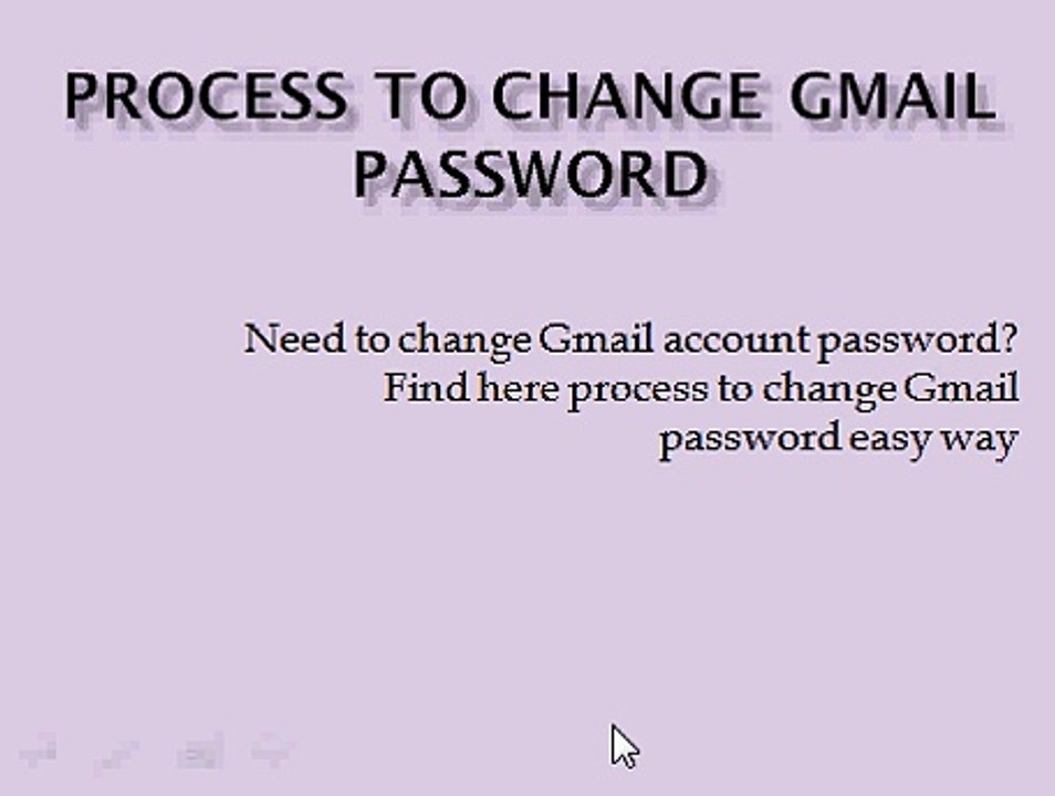Process to Change Gmail Password
