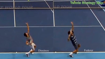 Federer Dimitrov comparison side by side: Federer vs Baby Fed