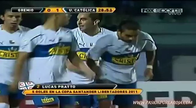Los 3 goles de Universidad Católica vs Gremio (Lucas Prato x 2 & Milovan Petar Mirosevic Albornoz