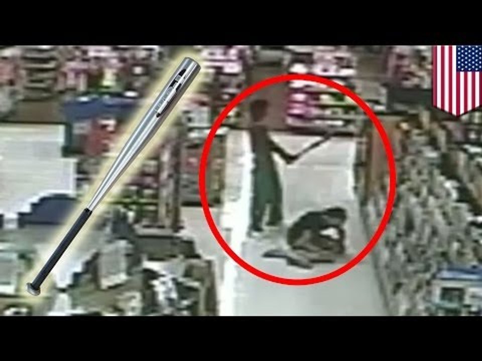 Random attack caught on camera: Walmart shopper attacked by man with baseball bat