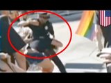 Gay pride fight: Cop beat up girl who was fighting Christians' anti-gay protest