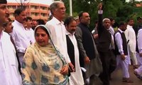 KP lawmakers protest power outages outside Parliament