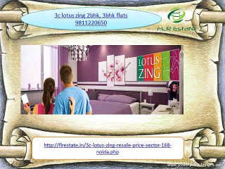 3C LOTUS ZING 9811220650 2BHK 3BHK FLATS PRICE
