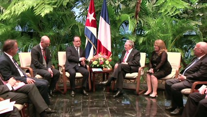 Cuba: Hollande rencontre Raul et Fidel Castro