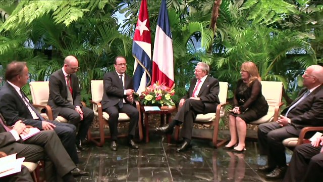 Cuba: Hollande rencontre Raul et Fidel Castro