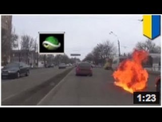 En Ukraine course poursuite aux cocktails molotov! Attention images violentes