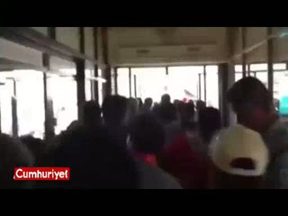 Deprem sonrası havalimanındaki panik anı kamerada