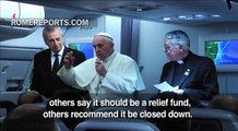 Pope Francis talks to press about Benedict XVI, Vatican Bank and 'gay lobby'