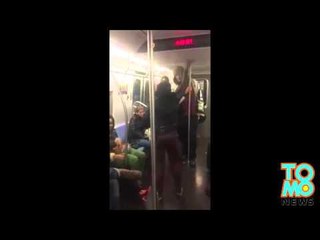 Perfekcyjnie spoliczkowana głośna baba w pociągu metra